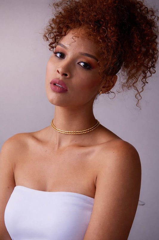 Choker Doble Línea Áurea